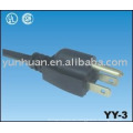 UL gelistet American Art Netzkabel mit Stecker 3prong flexibles Kabel